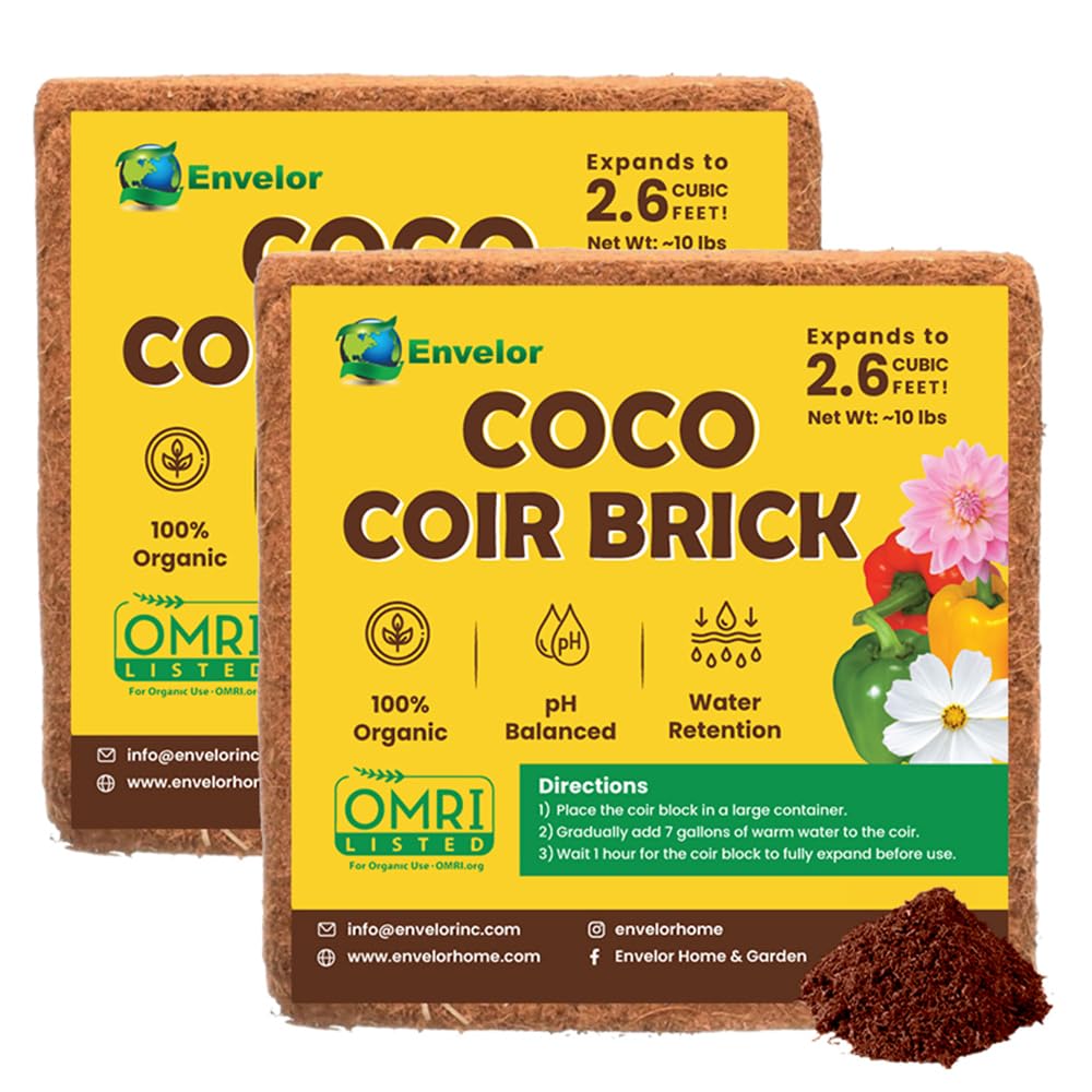 Amazon.com : Coco Coir for Plants 2-Pack – 2.6 Cu. Ft. Compressed